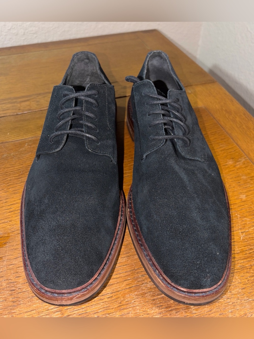 Cole Haan Williams Buck II Men's Black Suede Lace Up Oxfords Shoes Size 11.5 M
